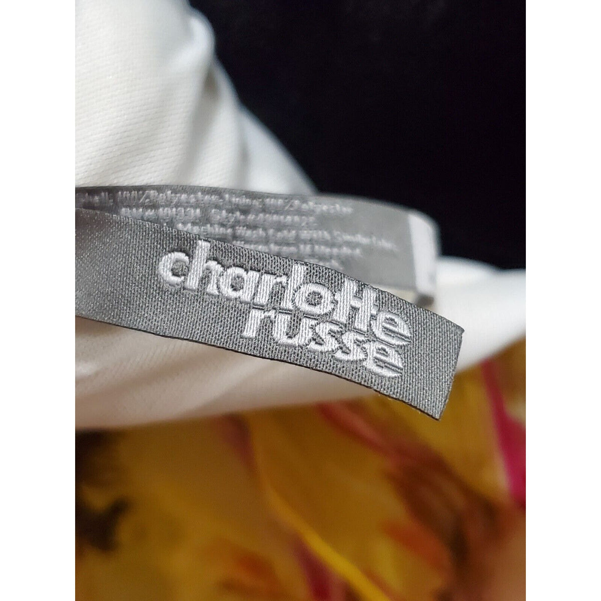 Charlotte Russe Women Yellow Polyester One Shoulder Off Knee Length Dress Size M