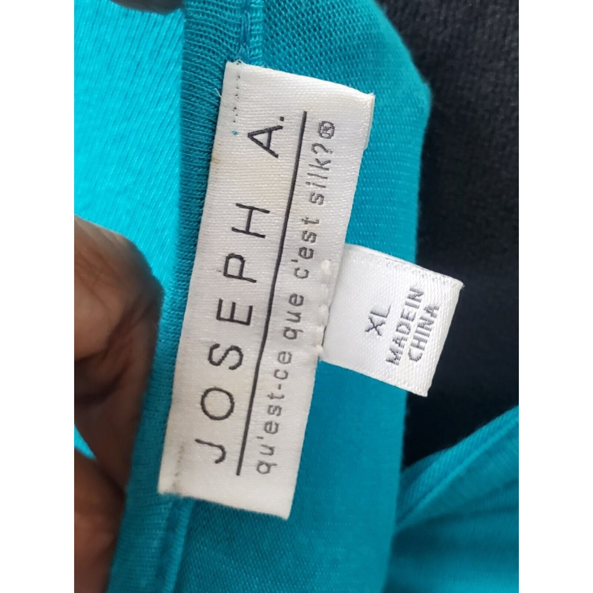 Joseph A Women's Blue Rayon Scoop Neck Sleeveless Casual Top Blouse Size X-Large