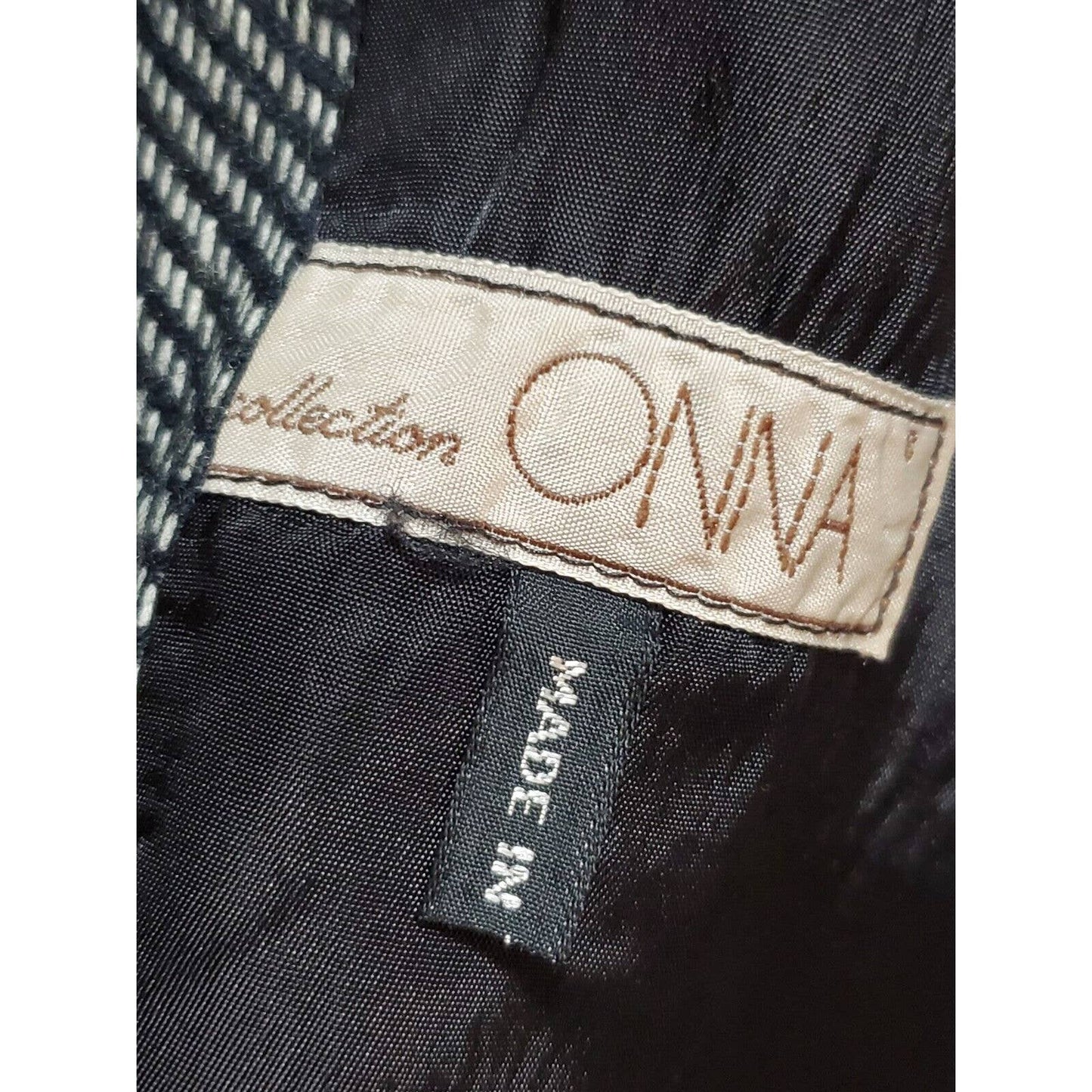 Vintage ONNA Collection Gray Wool Single Breasted Blazer & Skirt 2 Pc's Suit M