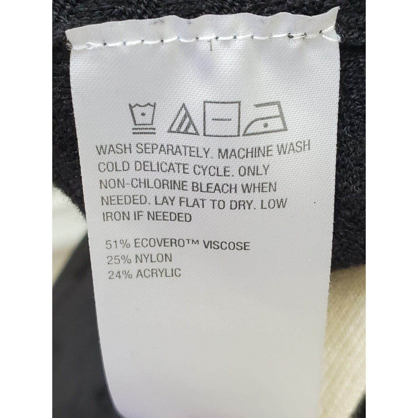 Zuda Women Black Viscose Turtle Neck Long Sleeve Pullover Knit Sweater Size 2XS