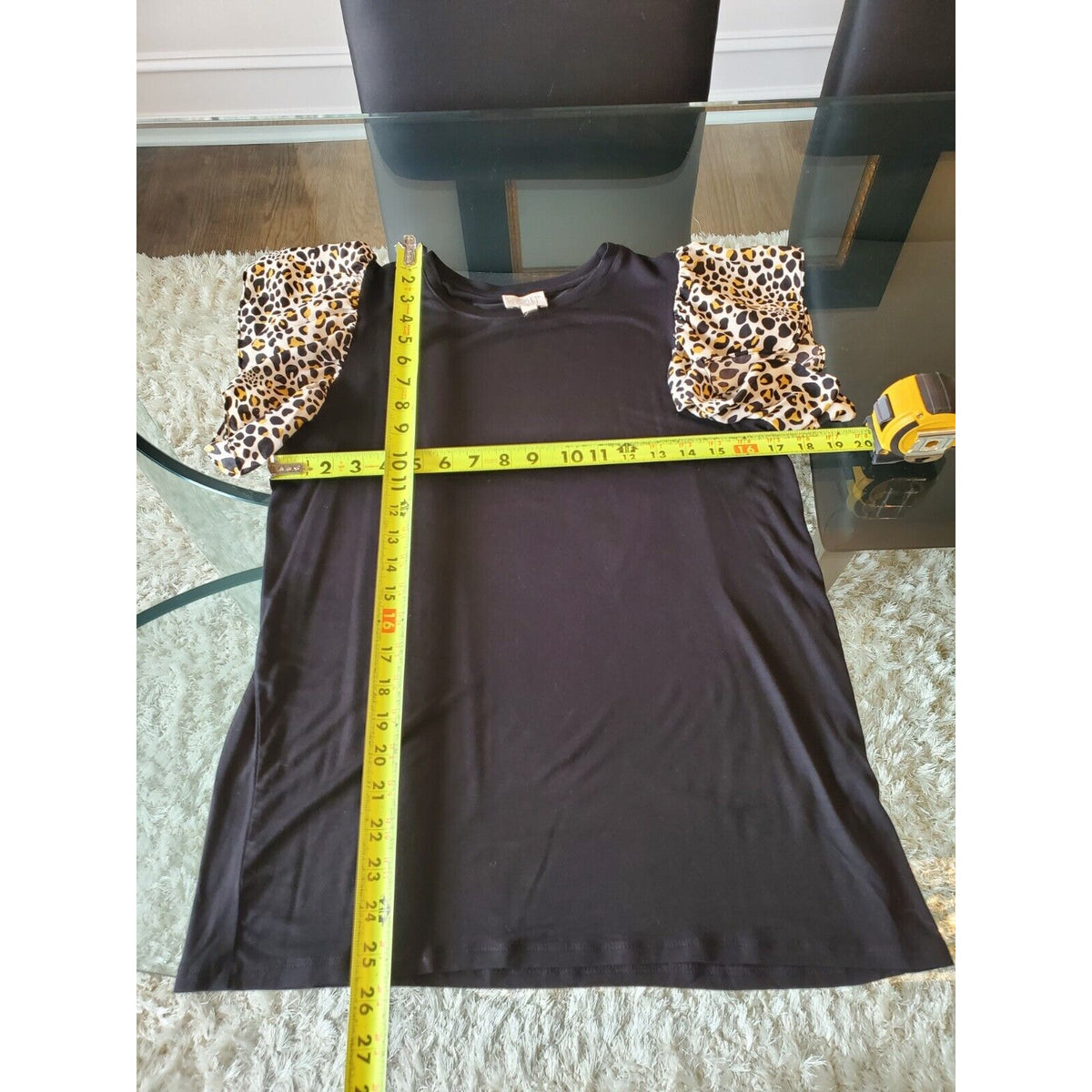 Violet Claire Women Black Polyester Round Neck Sleeveless Top Shirt Shirt Small