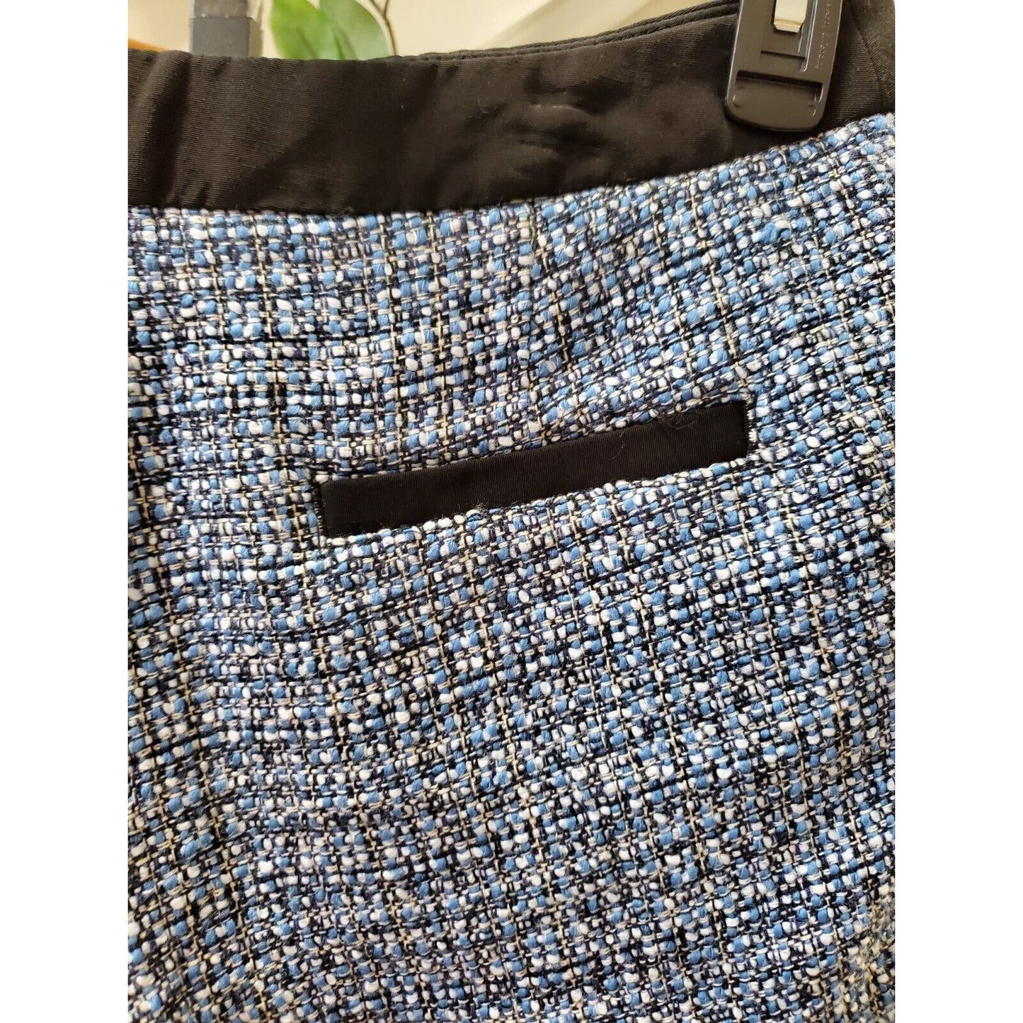 H&M Women's Blue Polyester Zipper Mid Rise Regular Fit Casual Shorts Size 10