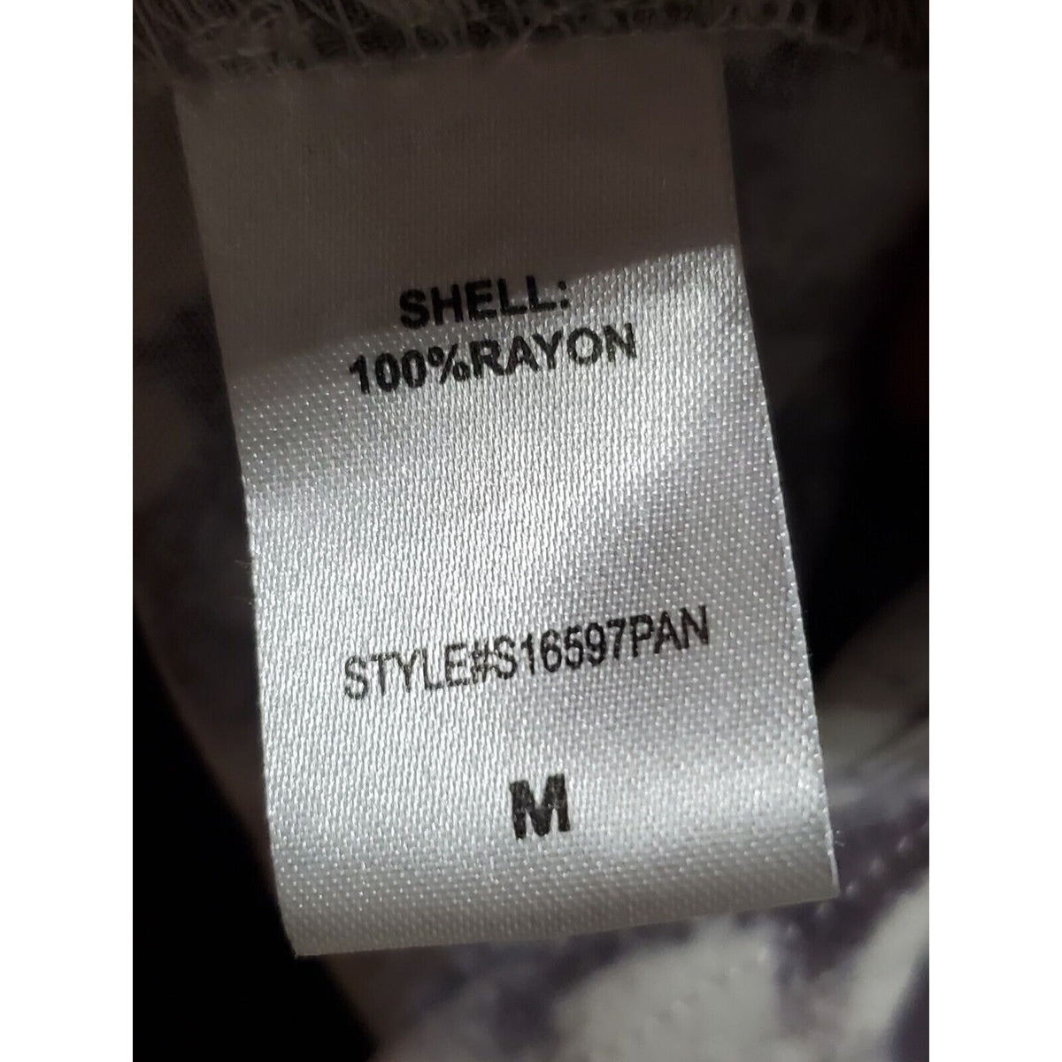 Pyn Burches Women's White & Gray 100% Rayon V-Neck Long Sleeve Top Blouse Size M