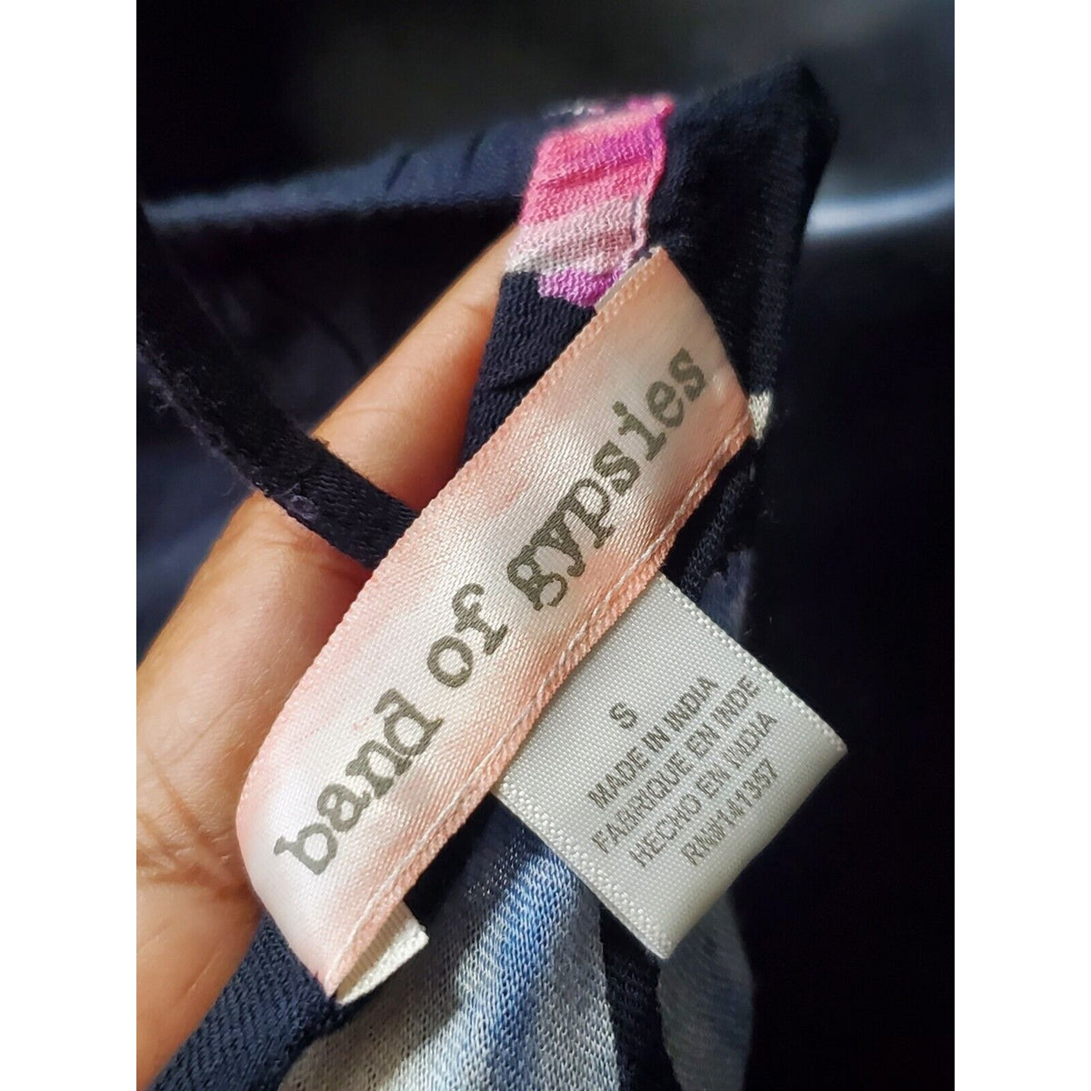 Band of Gypsies Women's Multicolor Floral Viscose V-Neck Long Maxi Dress Small