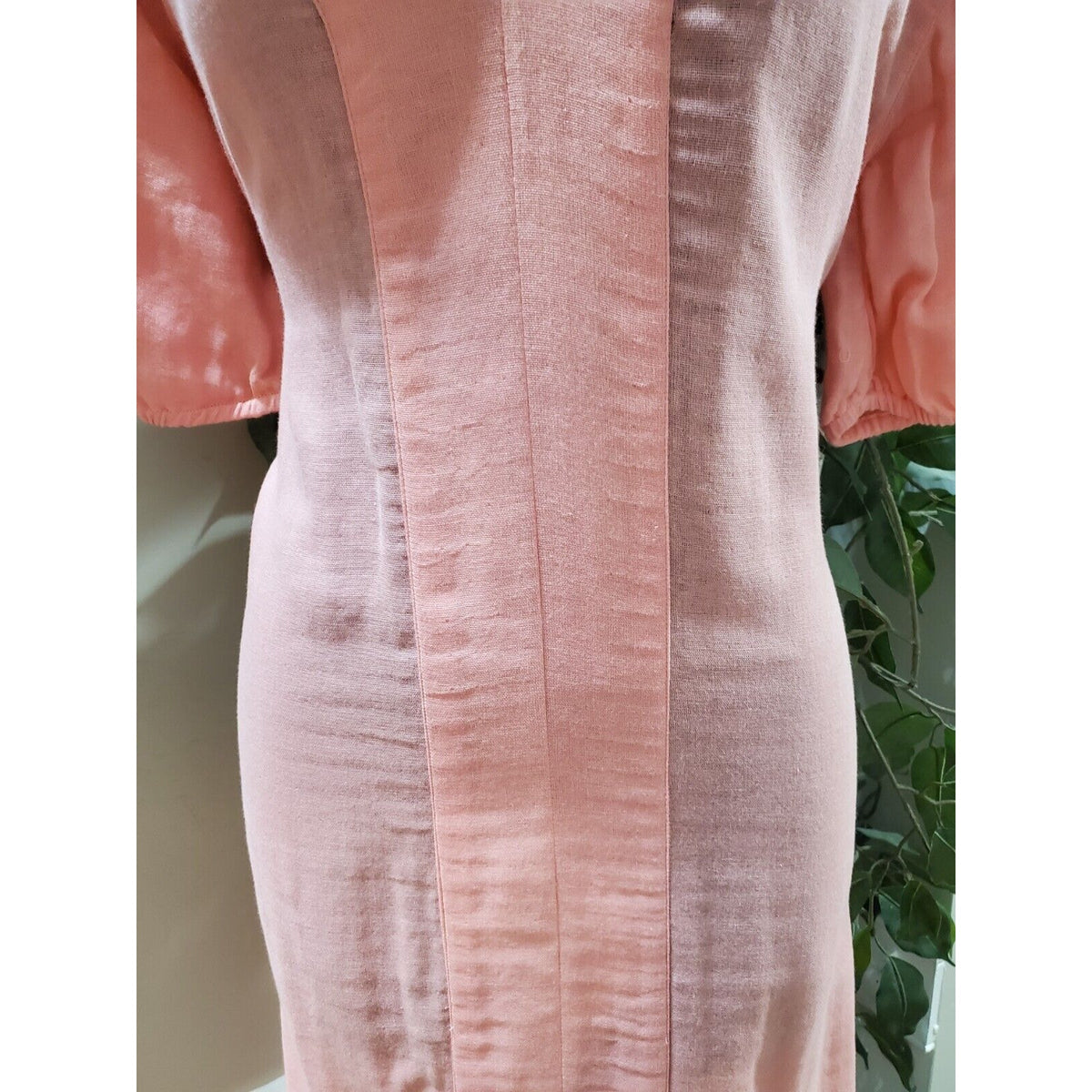 Lake Womens Pink 100% Cotton V Neck Casual Short Sleeve Long Maxi Dress Size XS