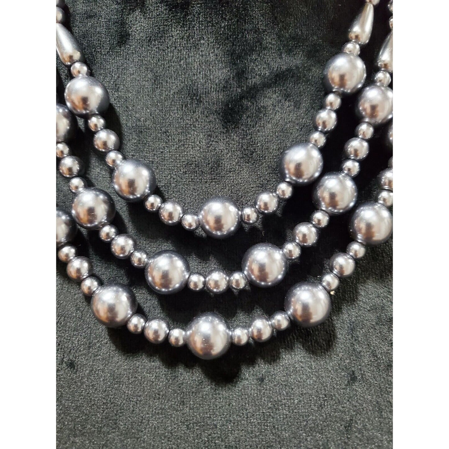 Women's Triple Standard Round Silver Balls Modern Necklace Pendant
