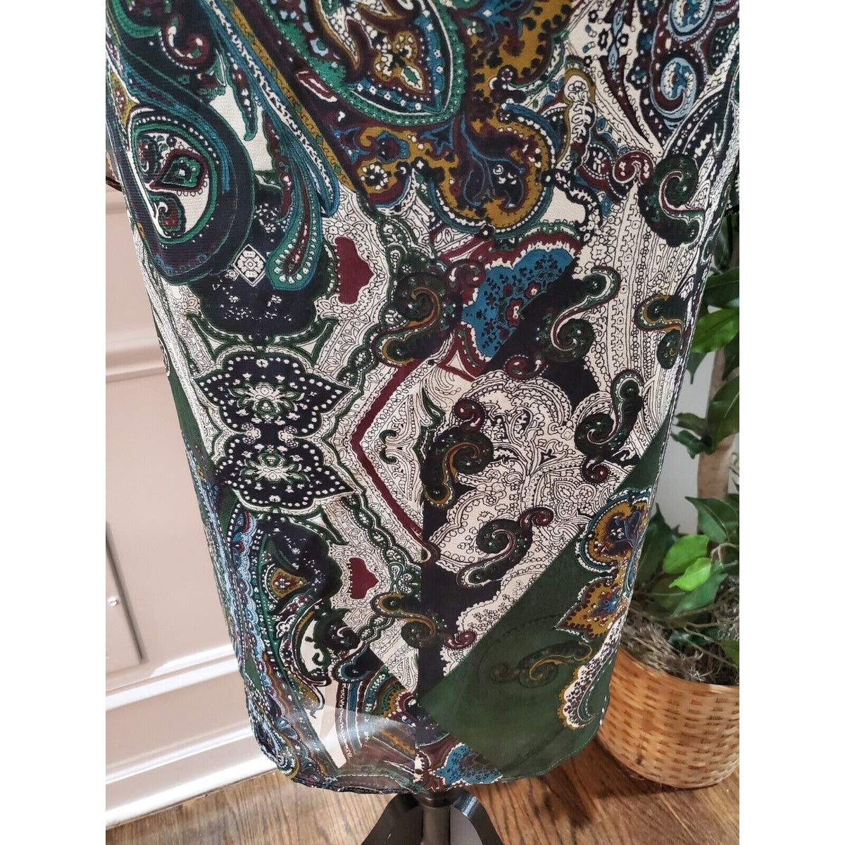 Established 1962 Women Multicolor V-Neck Long Sleeve Casual Knee Length Dress 24