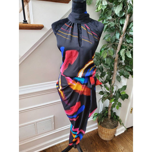 Gabrielle Union Womens Multicolor 100% Polyester Top & Skirt 2 Piece Suit Size L