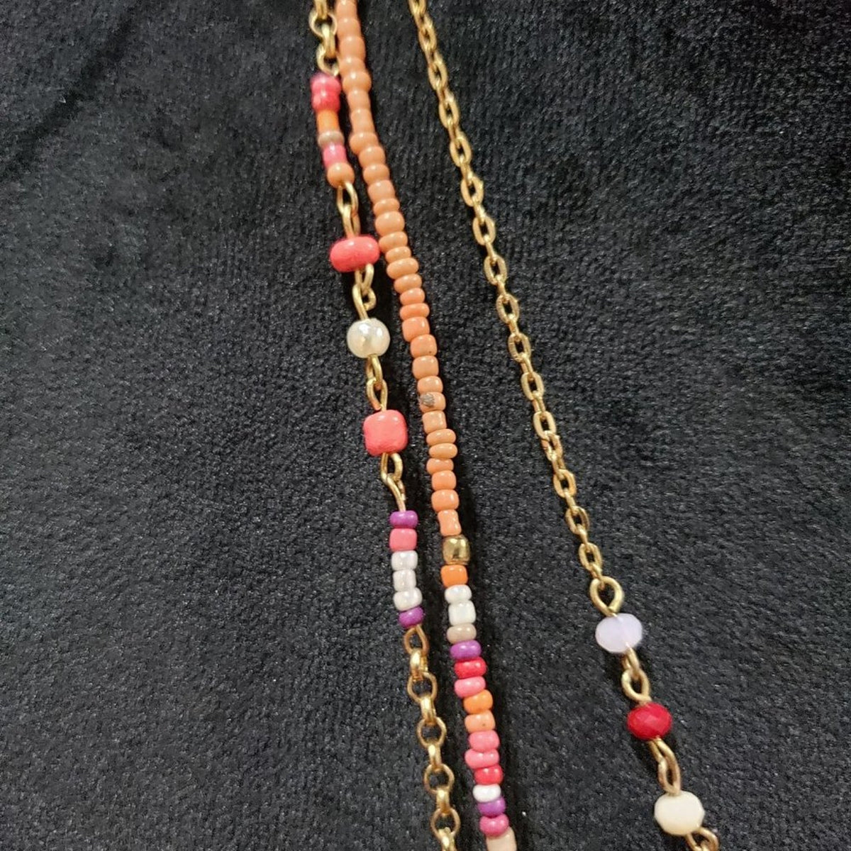 Womens Fashions Multicolor Beaded Teardrop Necklace Jewelry w/ Lobster Clasp