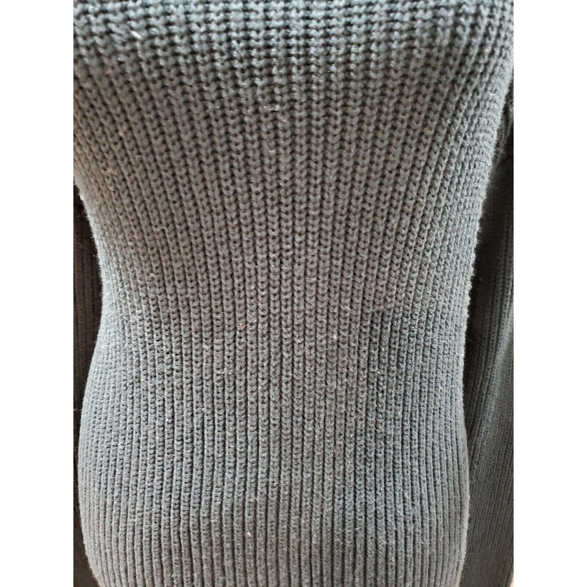 Calson Women's Green Cotton Long Sleeve Mock Neck Pullover Knit Sweater Small