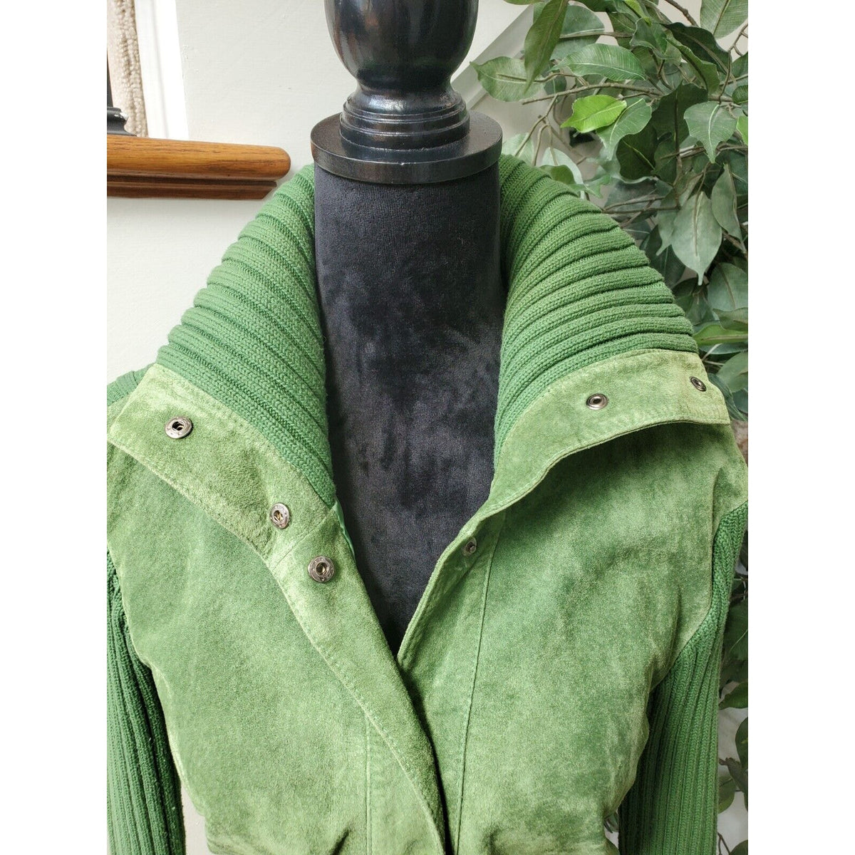 INC International Concepts Womens Green Cotton Casual Front Jacket Size Medium