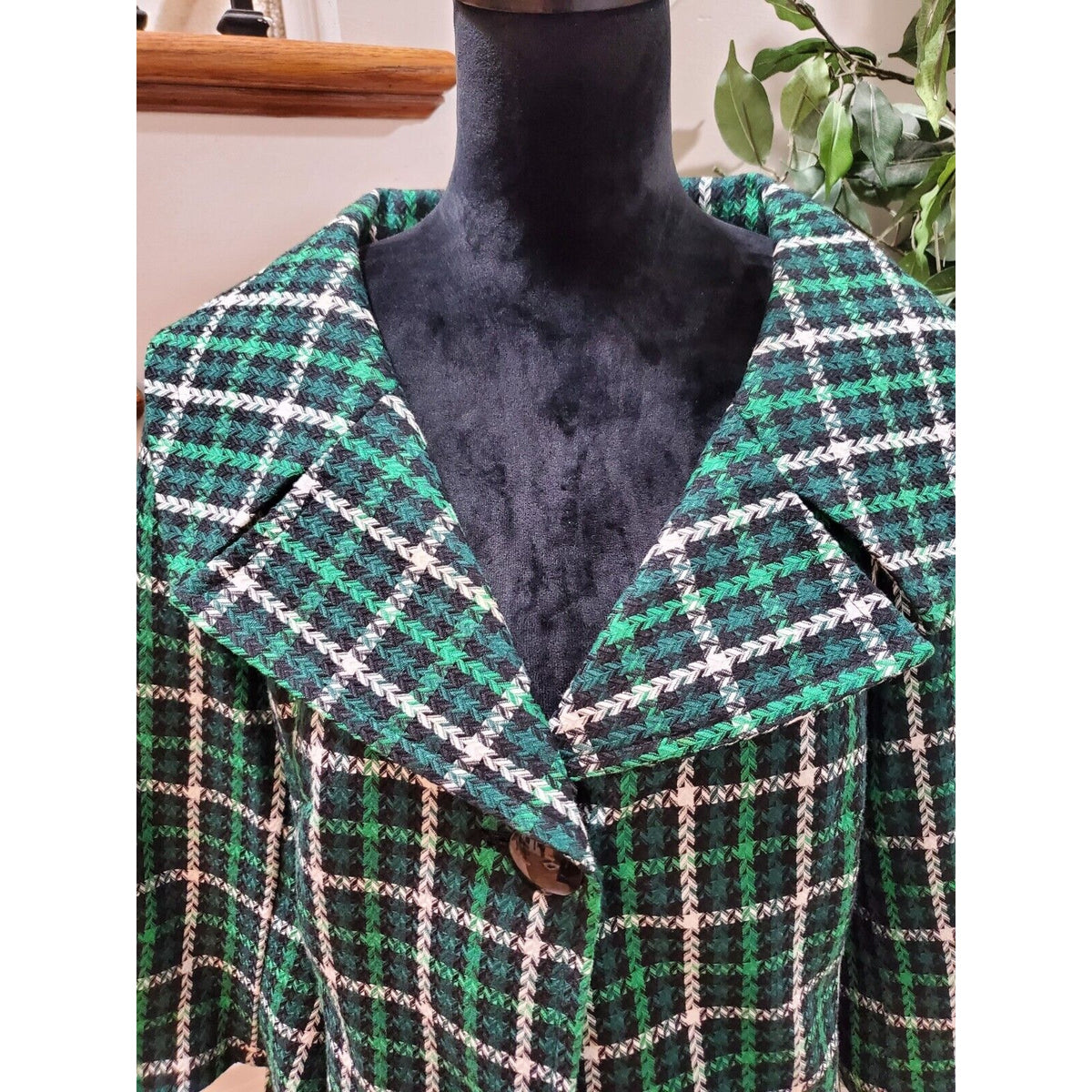 Cato Women's Green Polyester Long Sleeve Button Front Casual Jacket Blazer 18W