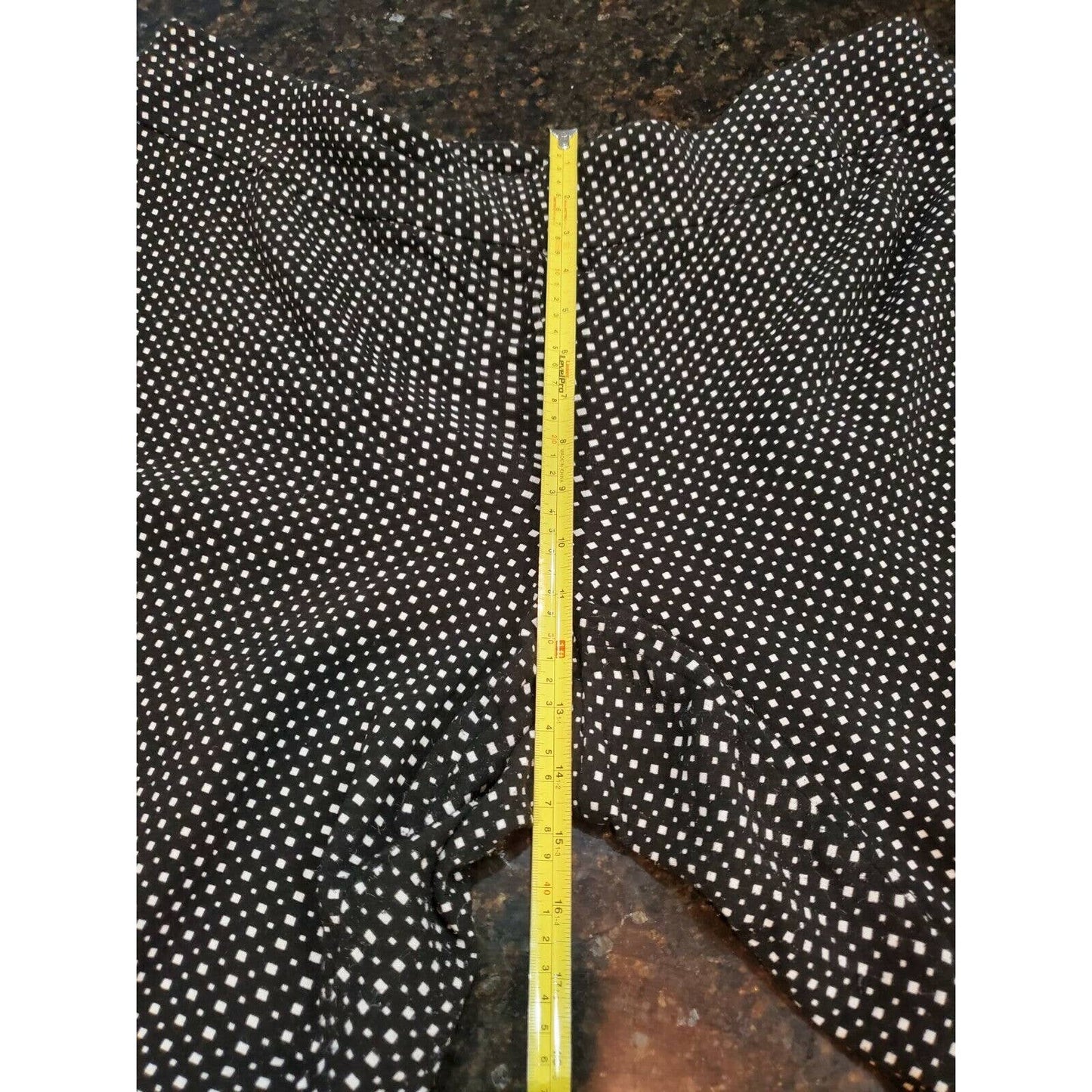 Women's Black & White Dotted Rayon Fancy Capri Pants Plus Size