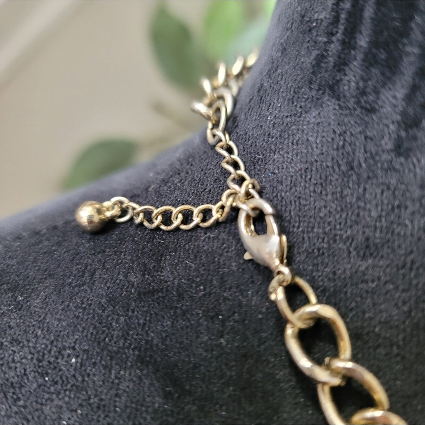 Crocheted Pink and Gold Necklace