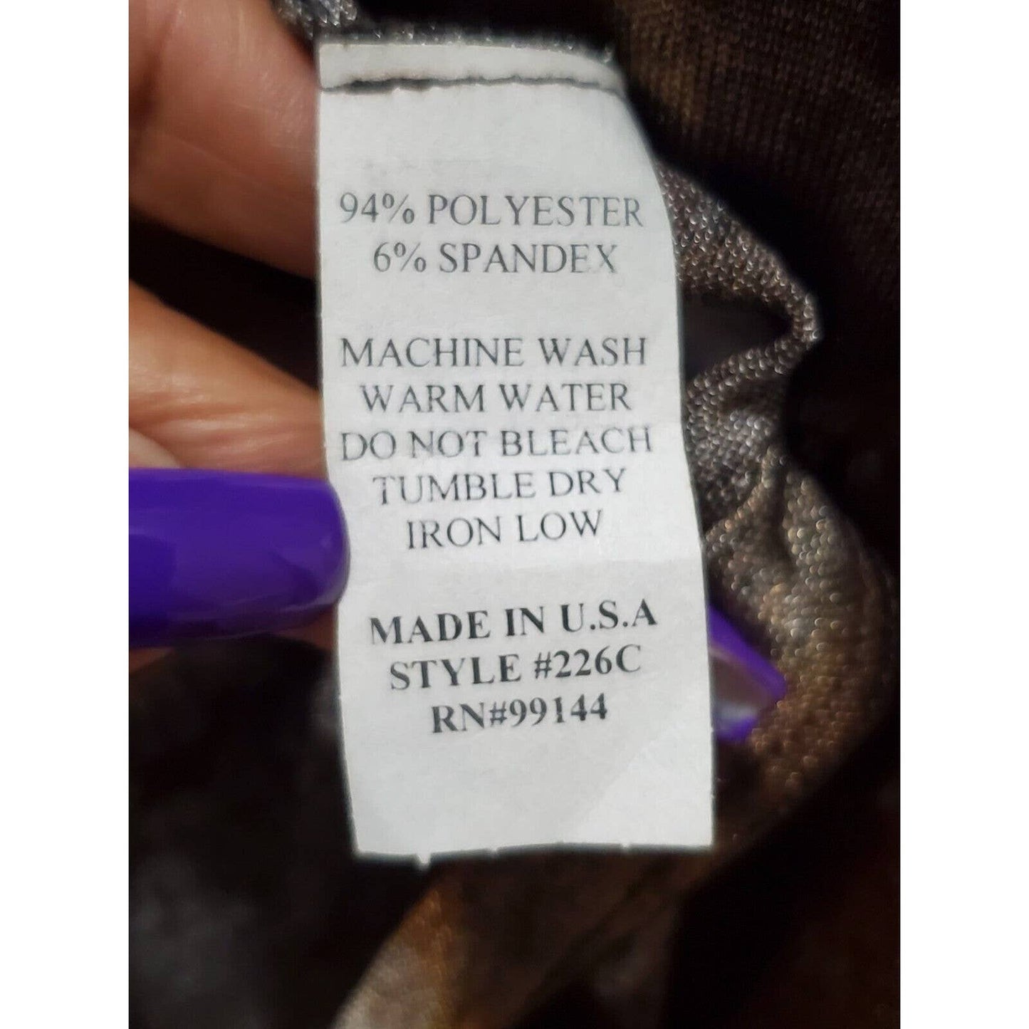 Lapis Women's Brown Polyester V-Neck Long Sleeve Knee Length Dress Size Large