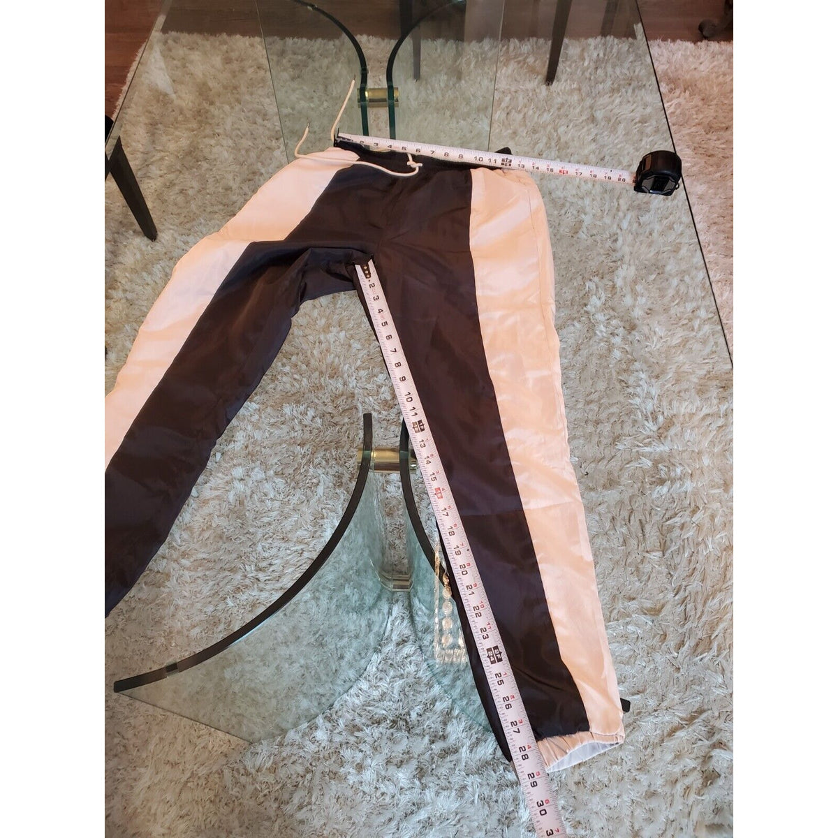 Fashion Nova Women’s White Black 1/4 Zip Windbreaker Jogger Set Tracksuit Small
