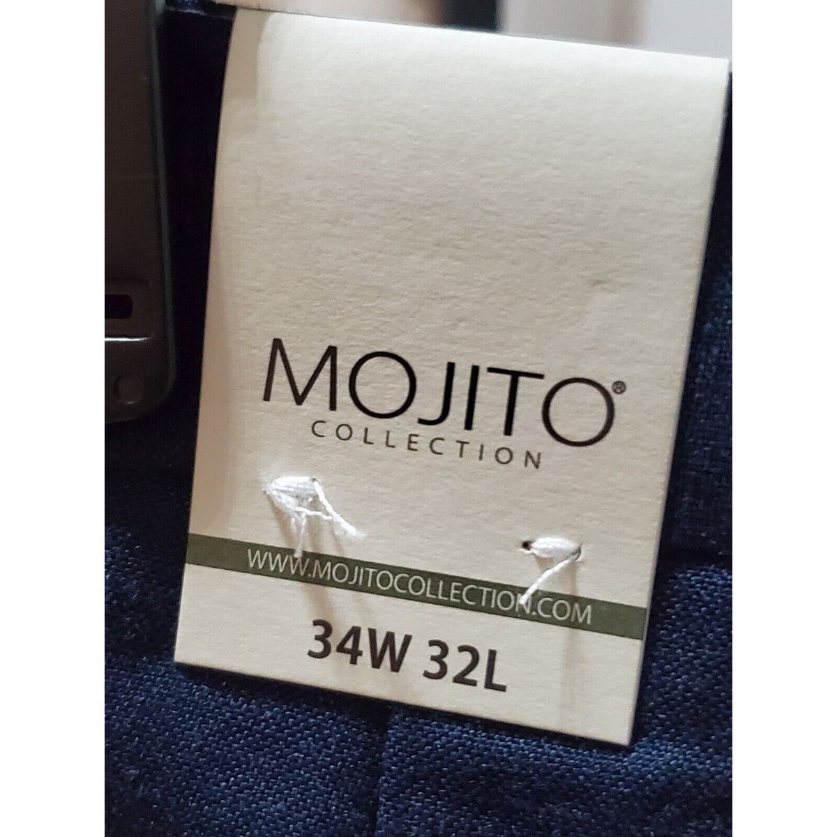 Mojito Collection Men's Blue Linen Blend Straight Fit Dress Pant Size 34W/32L