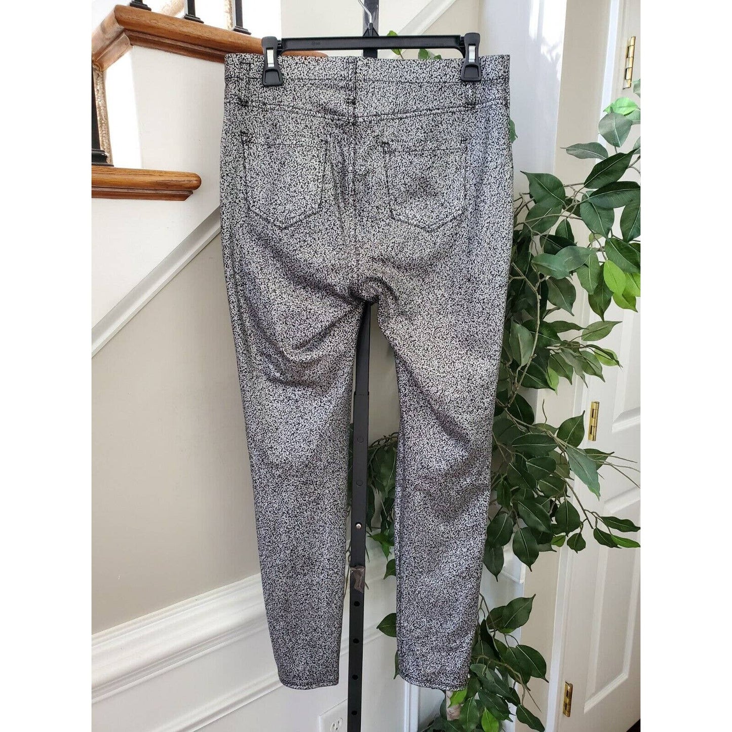 Faded Glory Women Gray Polyester Pull On Mid Rise Skinny Fit Casual Pant Size M