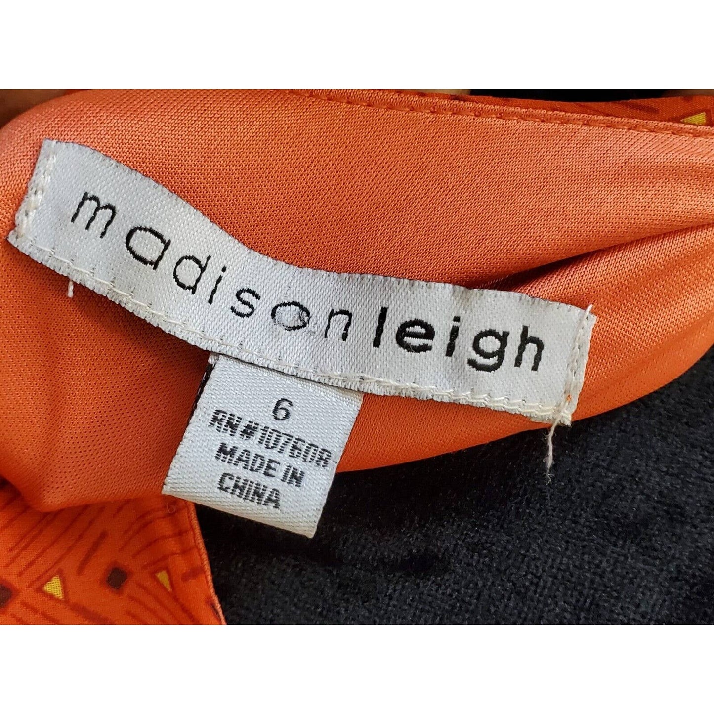 Madison Leigh Women's Multicolor Polyester V-Neck Sleeveless Knee Length Dress 6