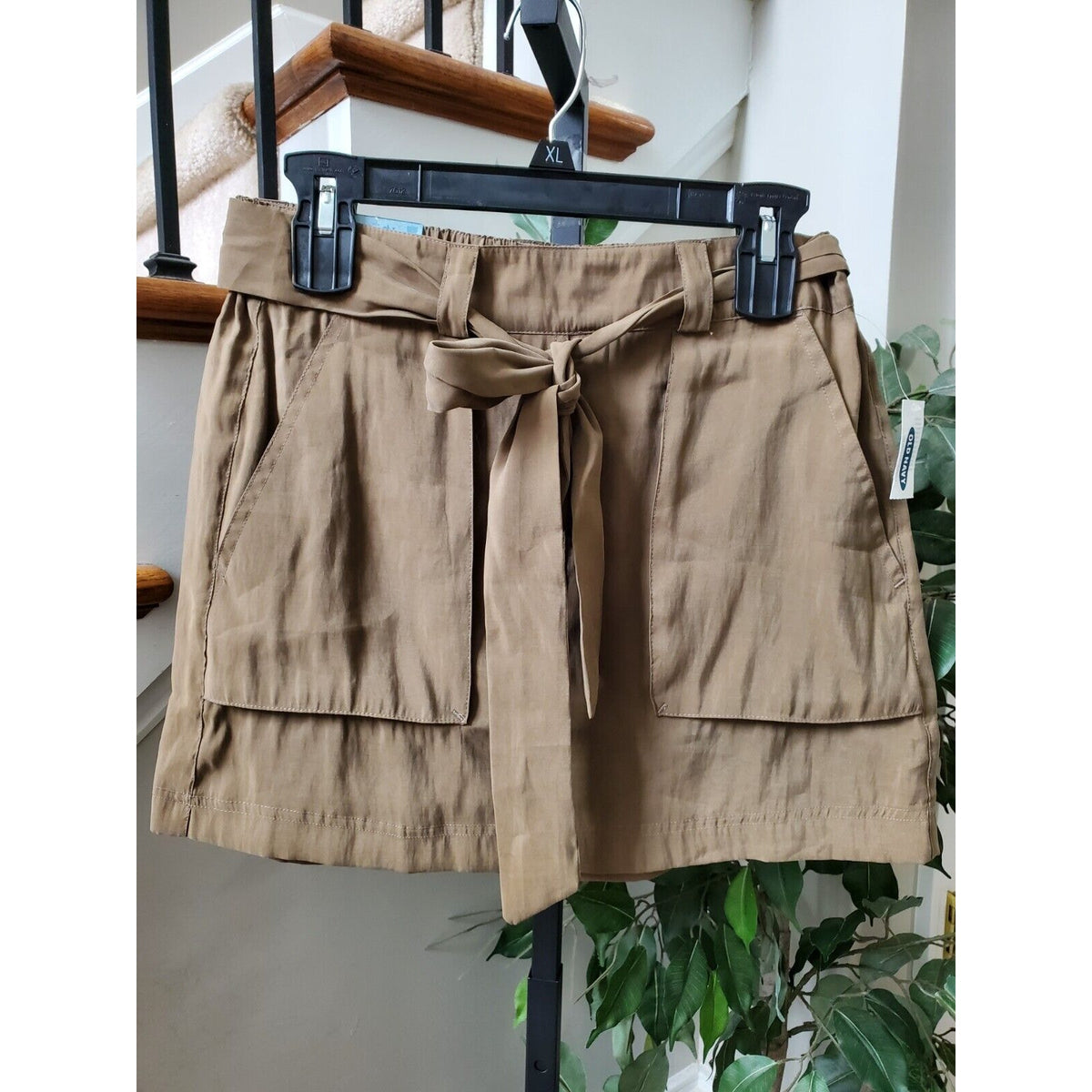 Old Navy Women's Brown Solid Modal High Waist Bull Mini Skirt Size Small