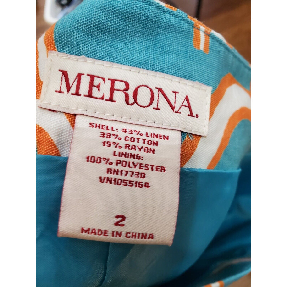 Merona Women's Blue Linen Blend Side Zip Casual Straight Mini Skirt Size 2
