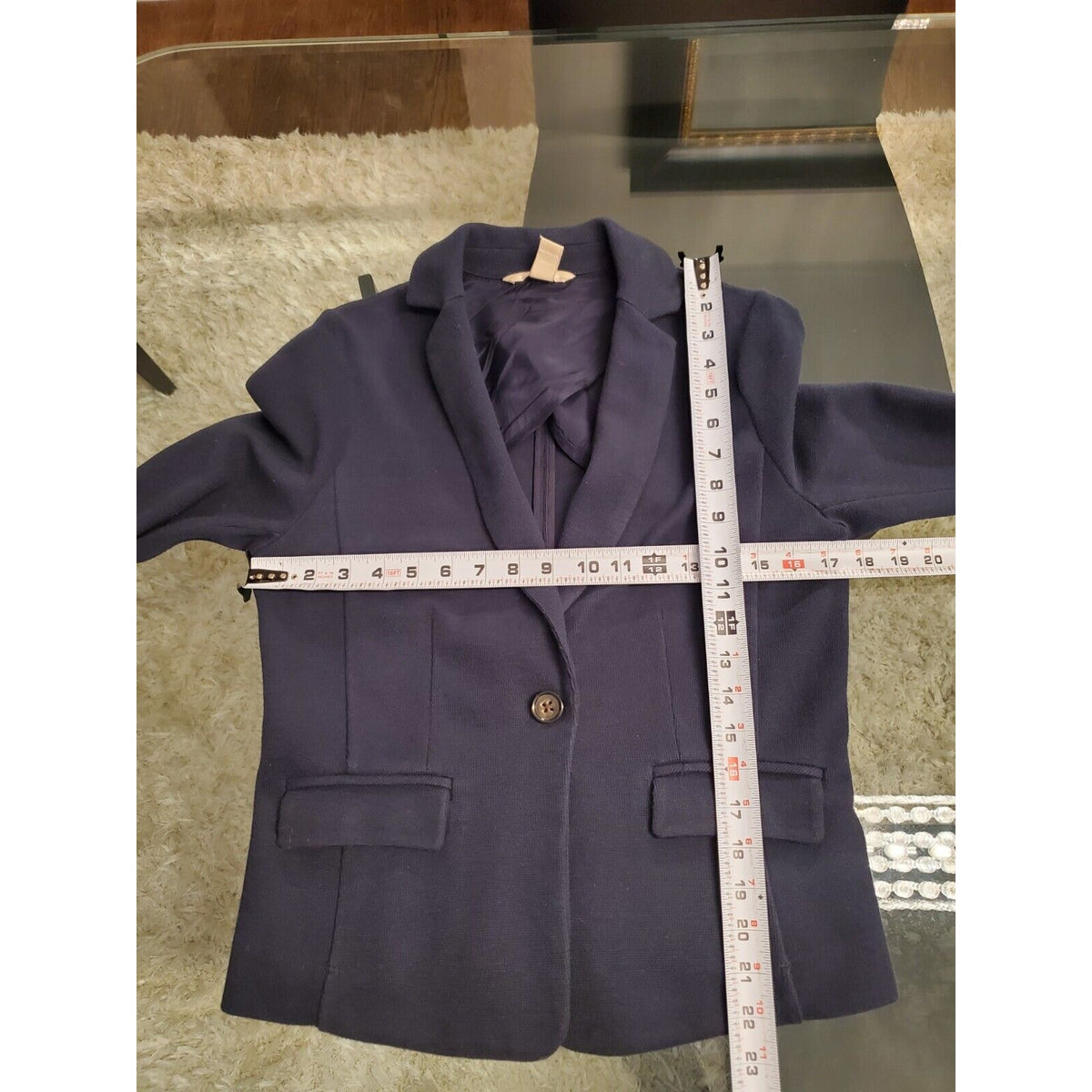 Banana Republic Women's Navy Single Breasted One Button Blazer Jacket Size S
