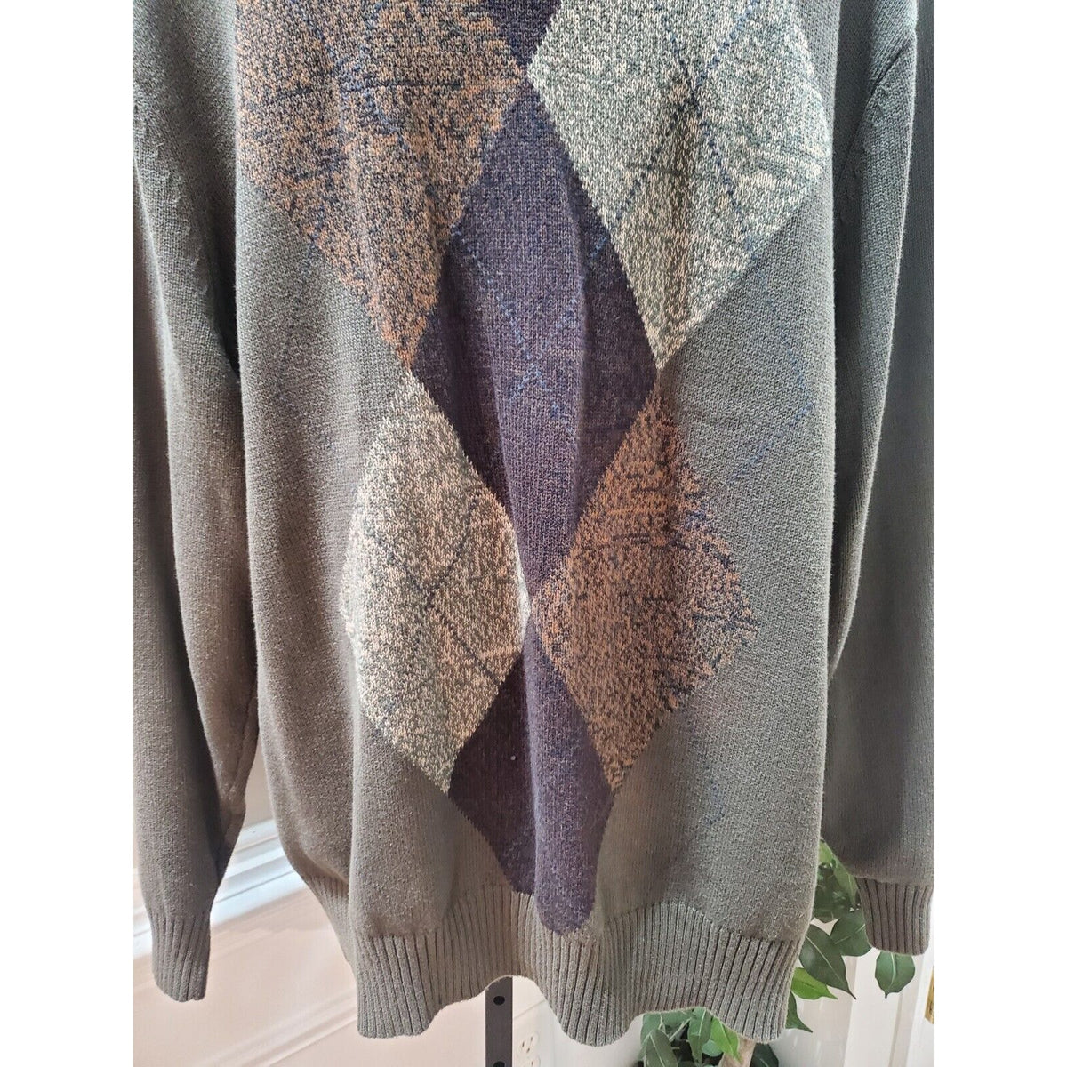 Dockers Men's Brown Cotton Long Sleeve Crew Neck Pullover Knit Sweater Size 2XL
