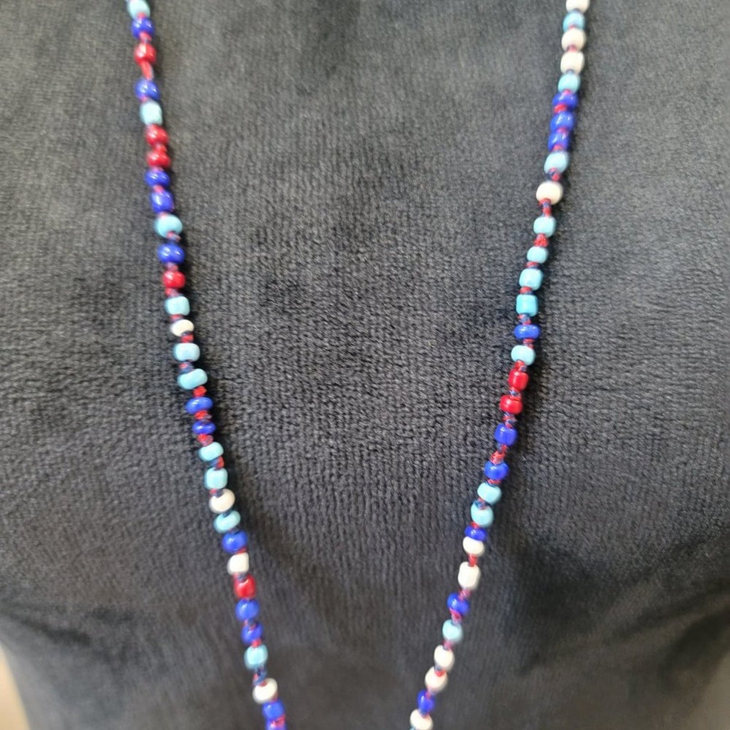 Women's Multicolor Beaded with Lobster Clasp Long Jewelry Tassel Necklace
