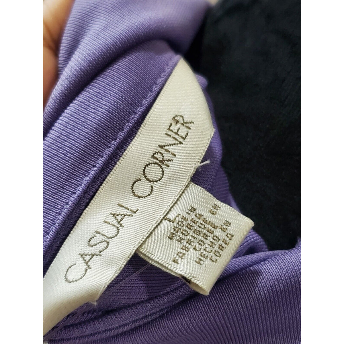 Casual Corner Women's Purple Rayon Neck Sleeveless Knee Length Dress Size Large