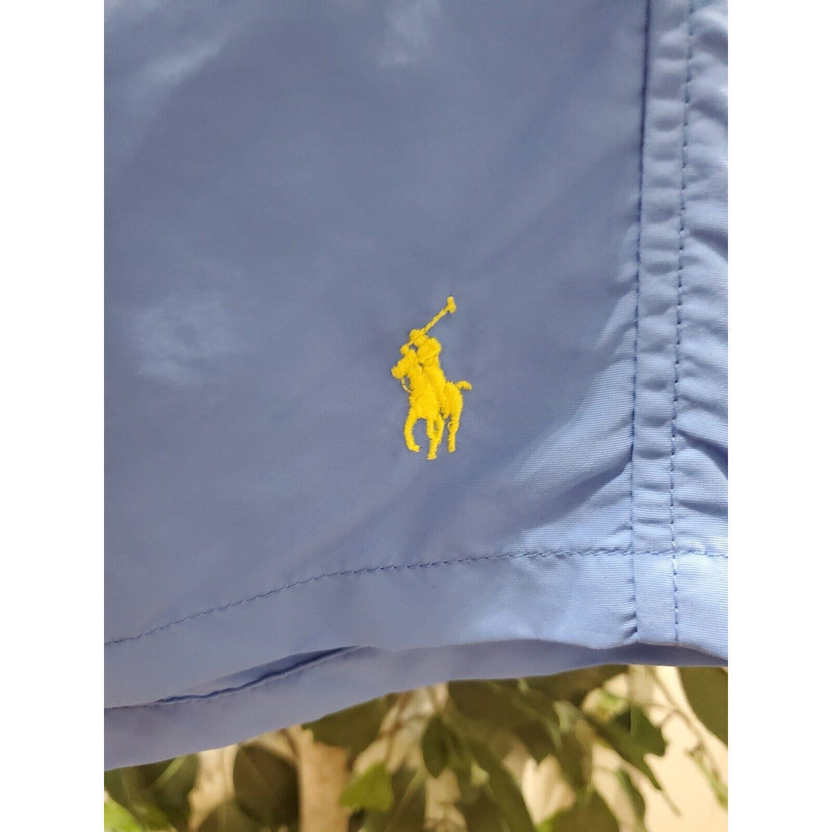 Polo Ralph Lauren Men's Blue Polyester Pull On Swim Trunk Logo Print Shorts 2XL