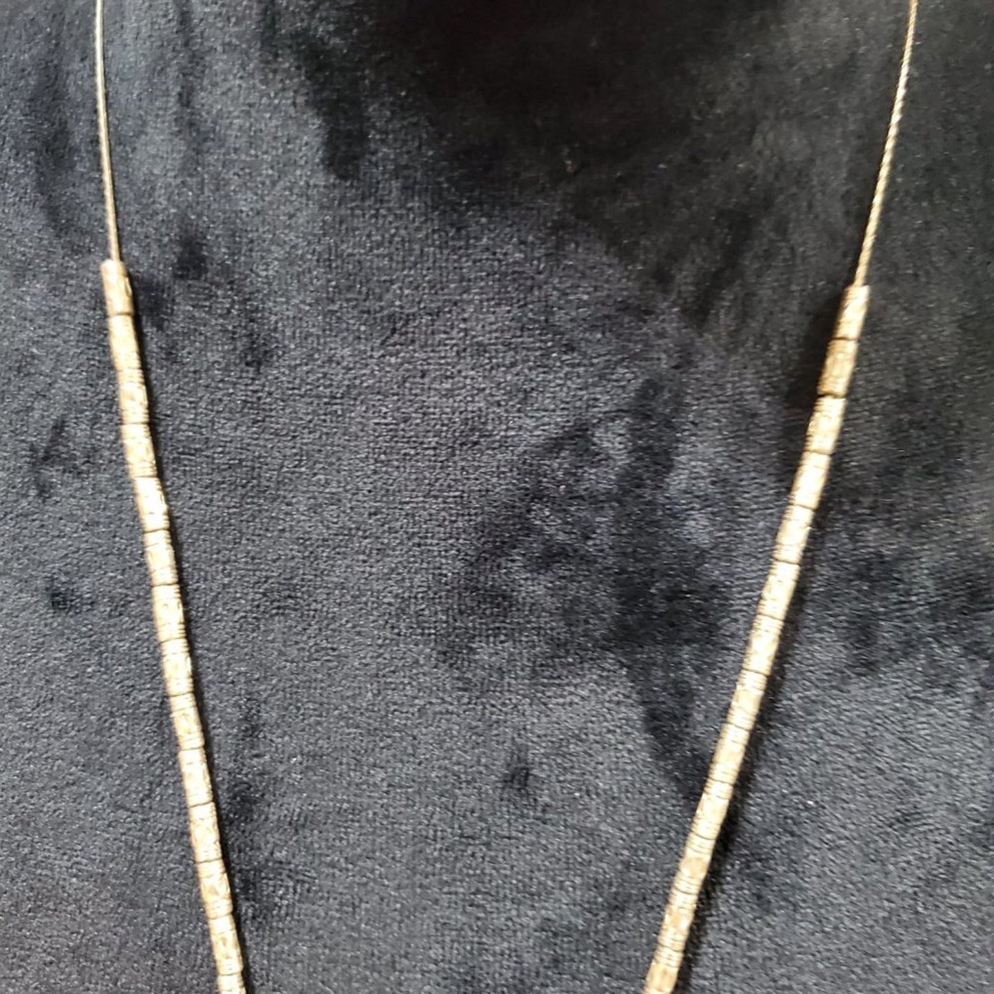 Bohemian Long Gold Finish Square Shape Design Pendant Necklace