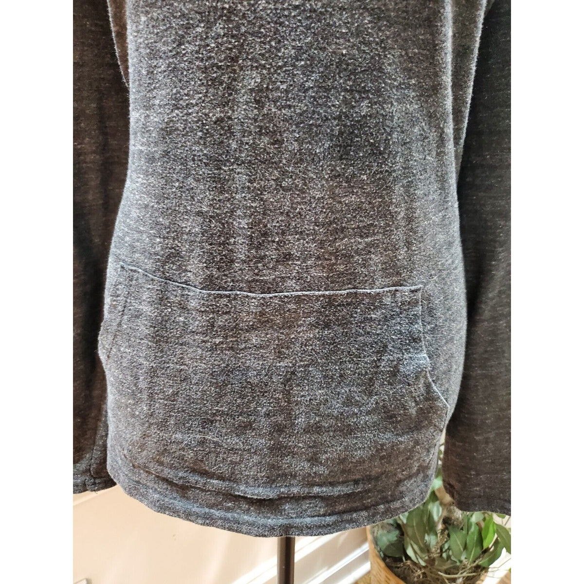 Alternative Womens Gray Polyester Long Sleeve Pullover Hoodie Sweater Size XL