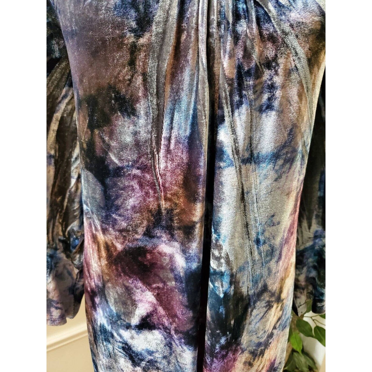 One World Women Multicolor Polyester Long Sleeve Scoop Neck Pullover Sweater 1X