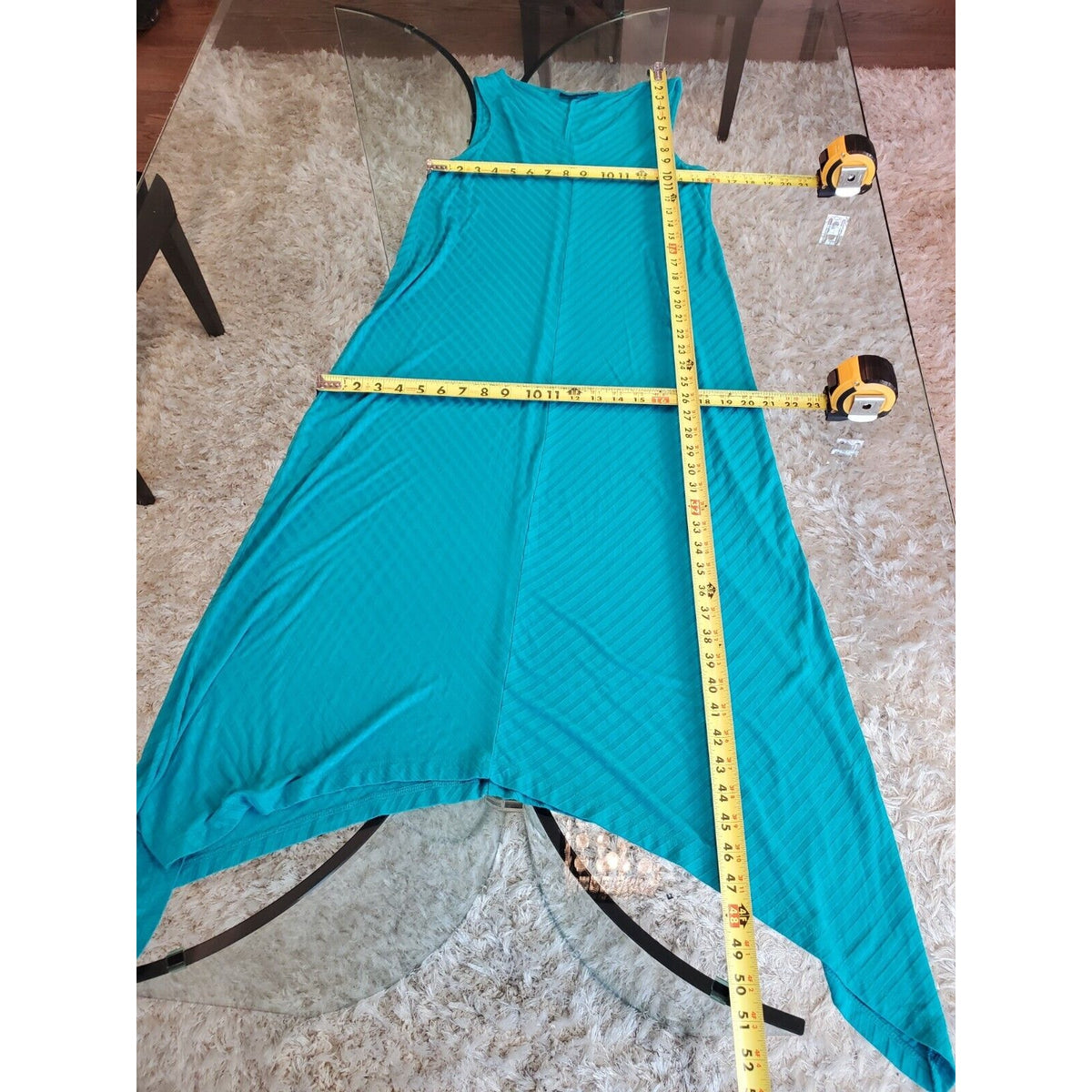 Apt. 9 Women's Blue Rayon V-Neck Sleeveless Casual Long Maxi Dress Size Large