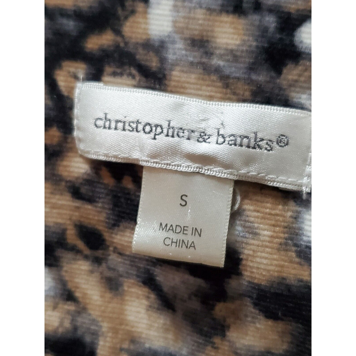 Christopher & Banks Softshell Multicolor 100% Cotton Button Front Jacket Size S