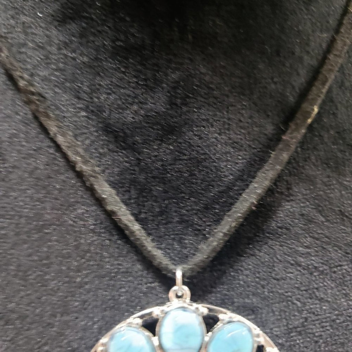 Women's Vintage Southwestern Cats eyes Squash Blossom Necklace