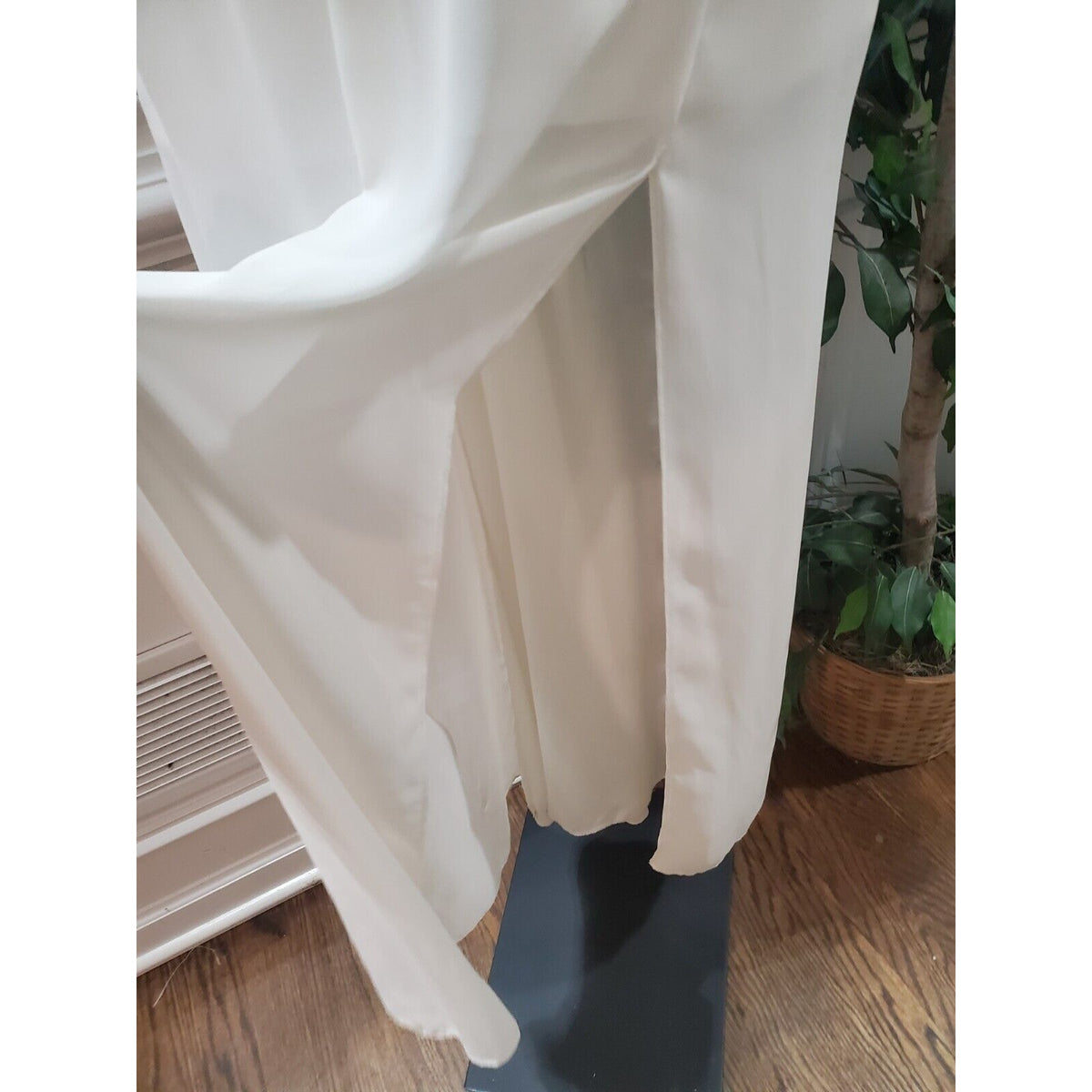 Asos Women's White Solid Polyester V-Neck Short Sleeve Casual Long Maxi Dress 8