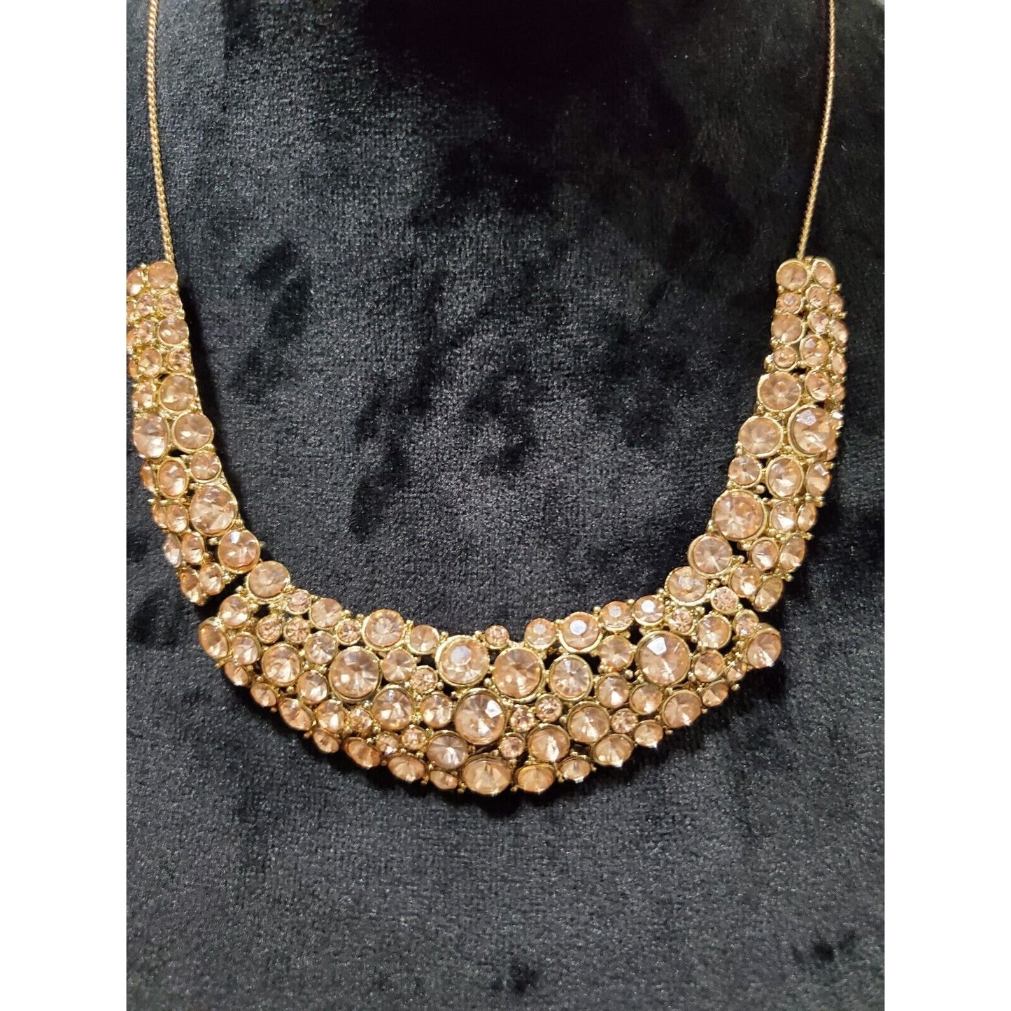 Women's Gold Bib Beads Gold Chain Statement Stylish Necklace