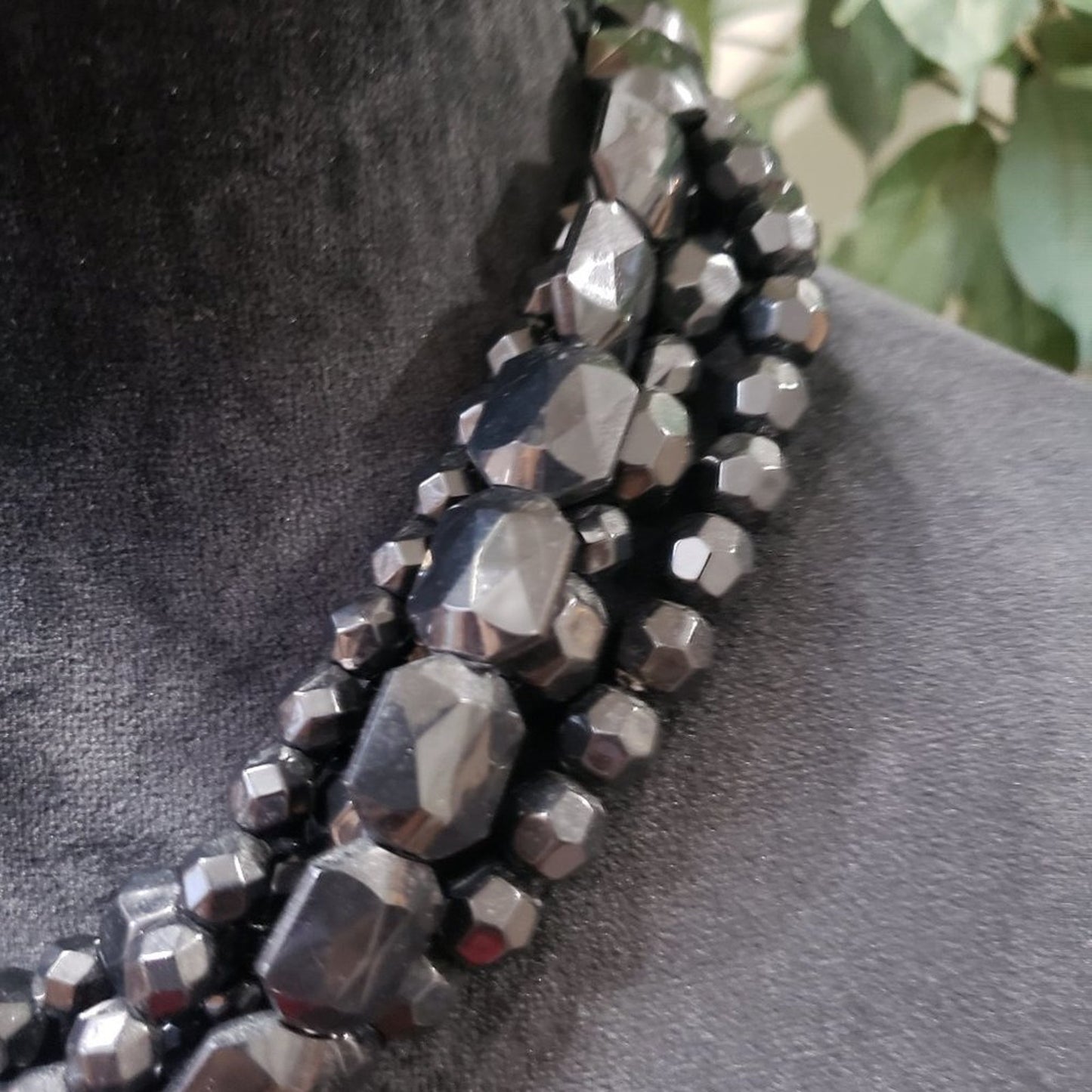 Women's Black Multilayer Round Beaded Pearl Chunky Fashion Jewelry Necklace