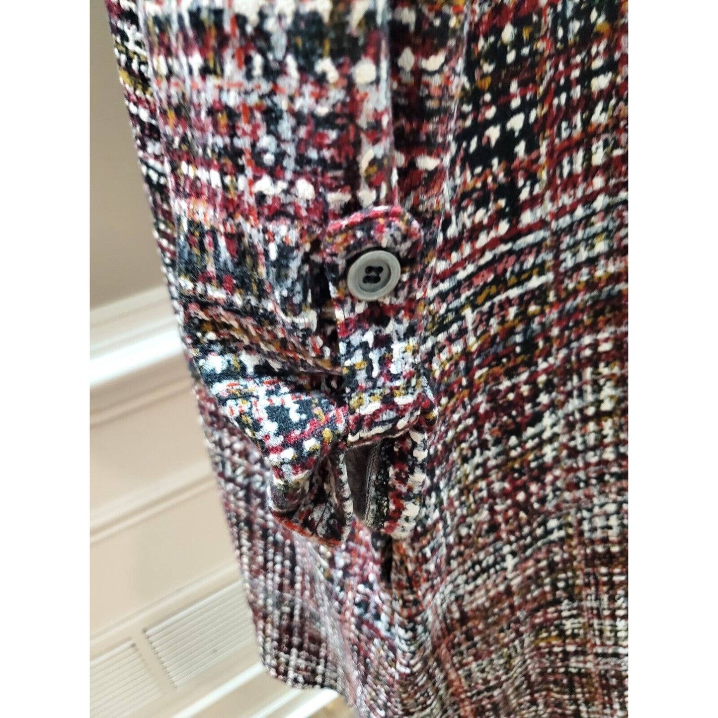 APT.9 Women's Multicolor Polyester Round Neck Long Sleeve Knee Length Dress S