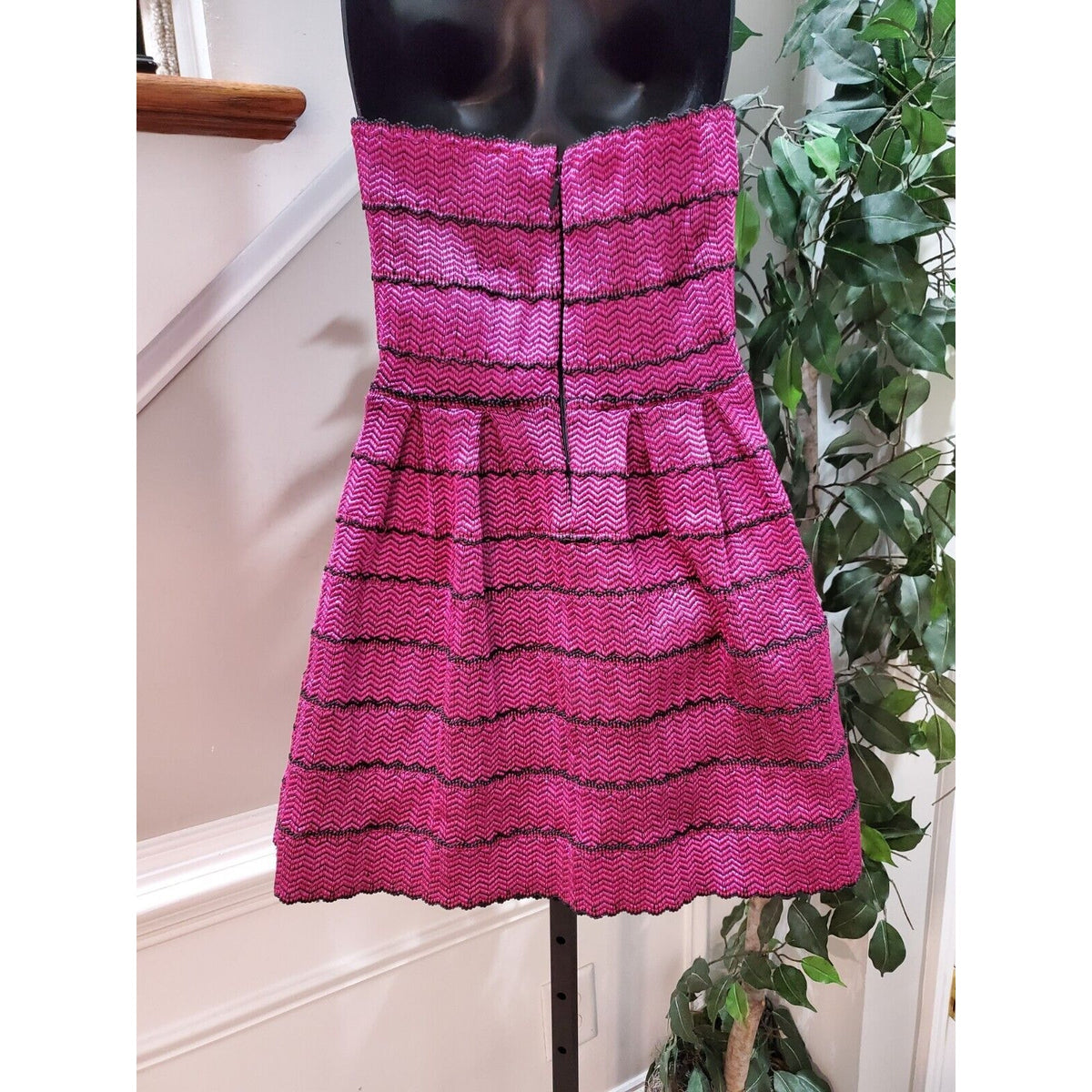 Blvd Collection Women Purple Polyester Off The Shoulder Knee Length Dress Size S
