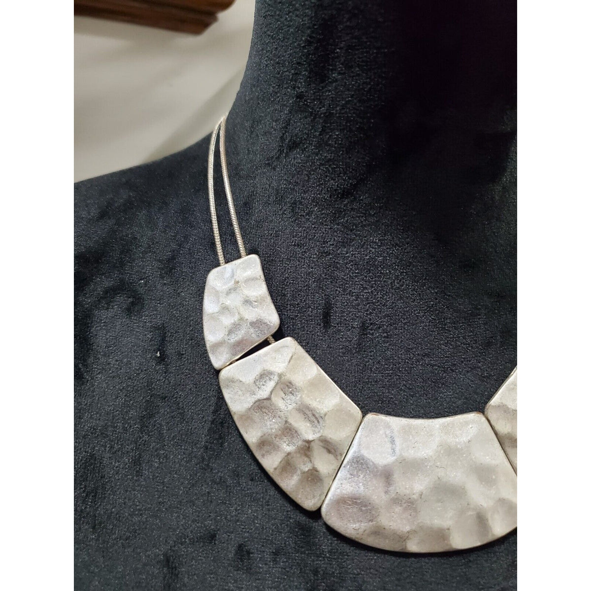 Women's Silver Plated Statement Piece Square Stylish Necklace