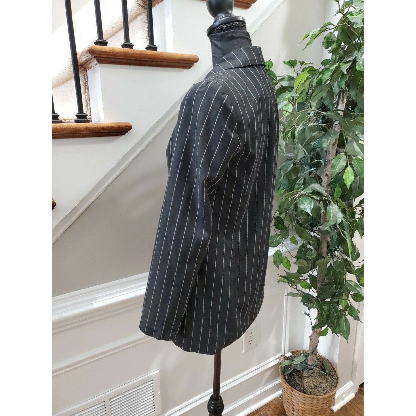 Forever 21 Women's Black Lined Polyester Double Breasted Casual Blazer Size S