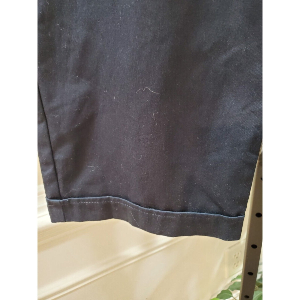 Sag Harbor Womens Blue Solid Cotton Casual Crop Length Stretch Capri Pants 14P