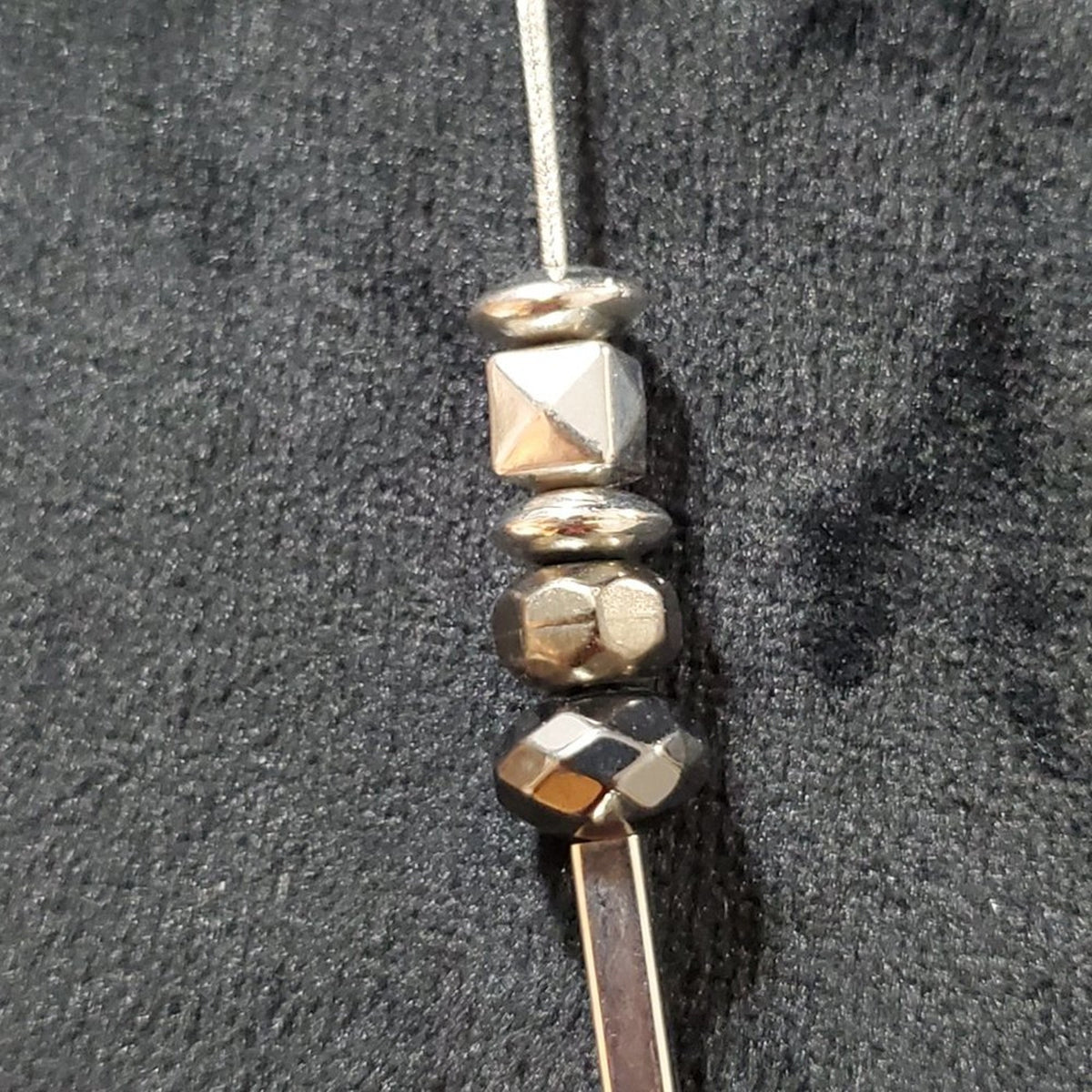 Women's Silver Tube Beaded Fashion Jewelry Necklace