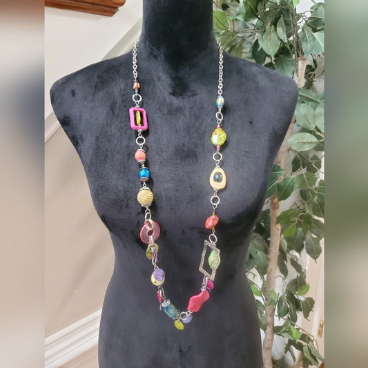 Long Colorful Fashion Necklace