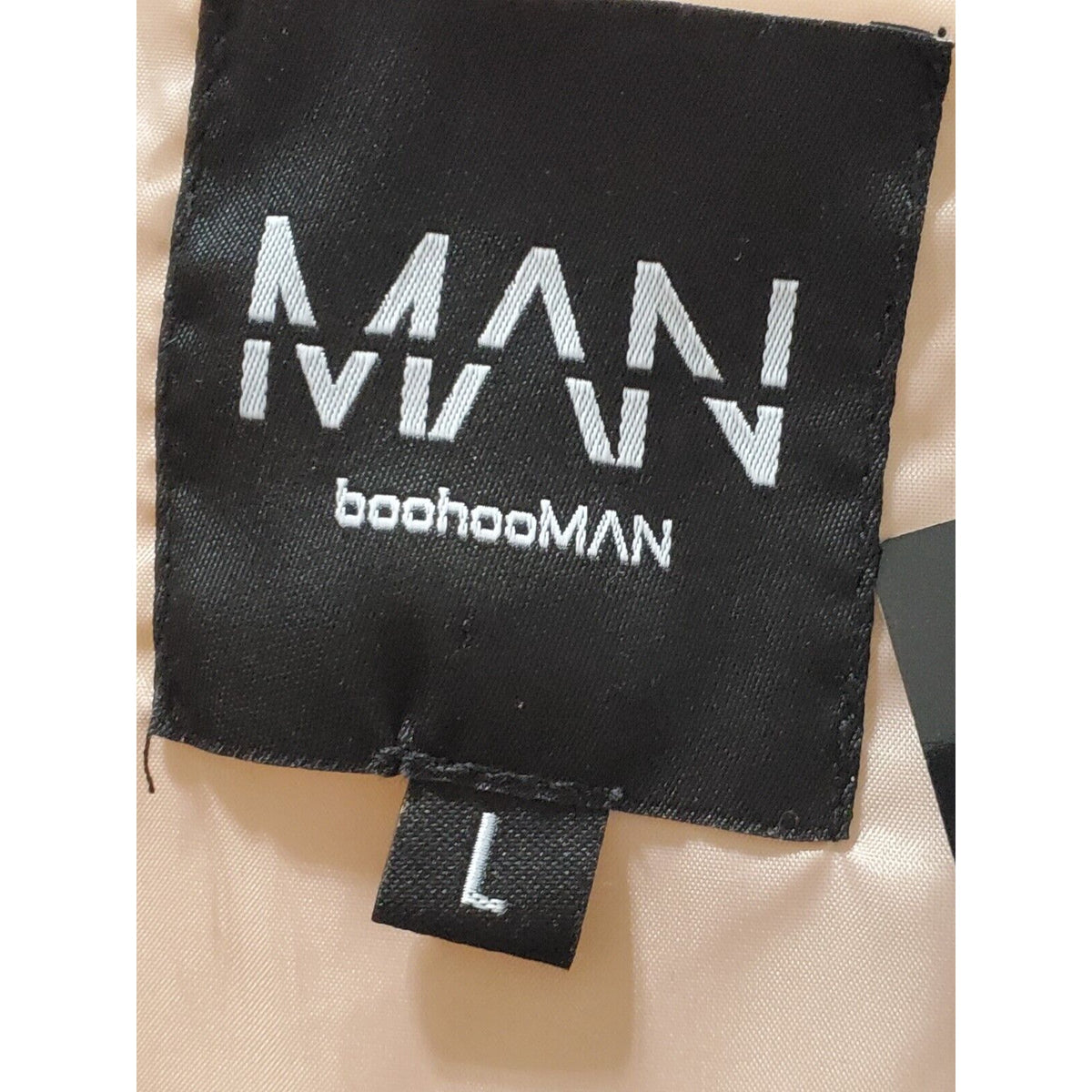 Boohoo Man Mens Beige Sleeveless Pockets Full Zipper Casual Vest Size Large