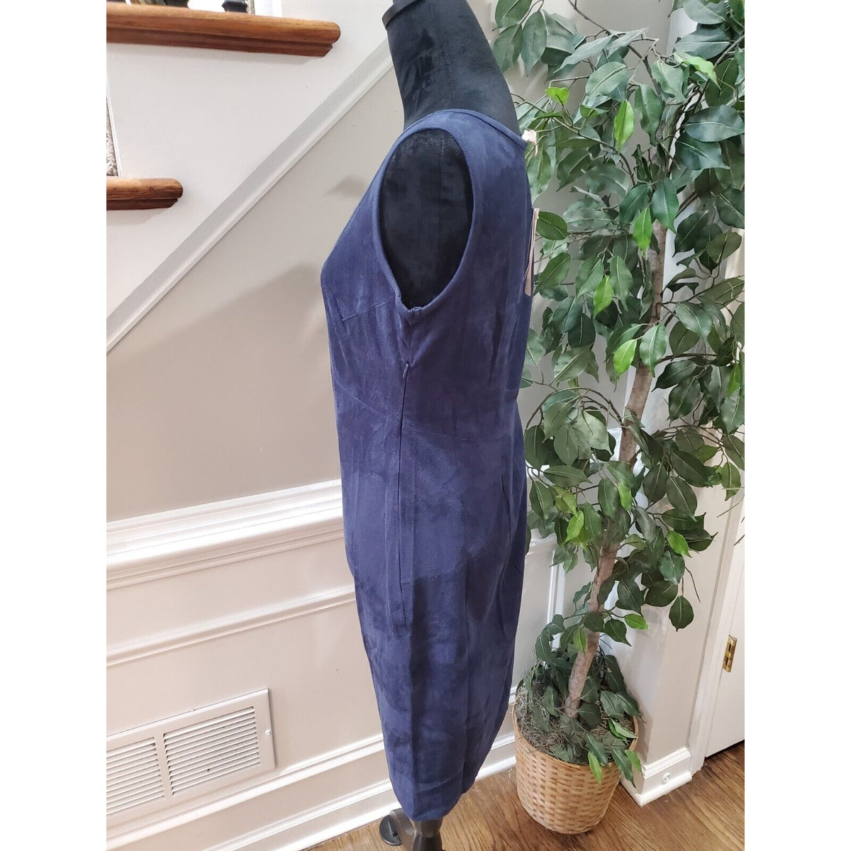 Philosophy Women's Blue Polyester Scoop Neck Sleeveless Knee Length Dress Size 8
