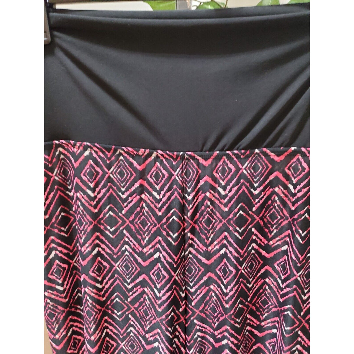 New Directions Womens Pink Black Geo Print Polyester Pull On Calypso Pants Large