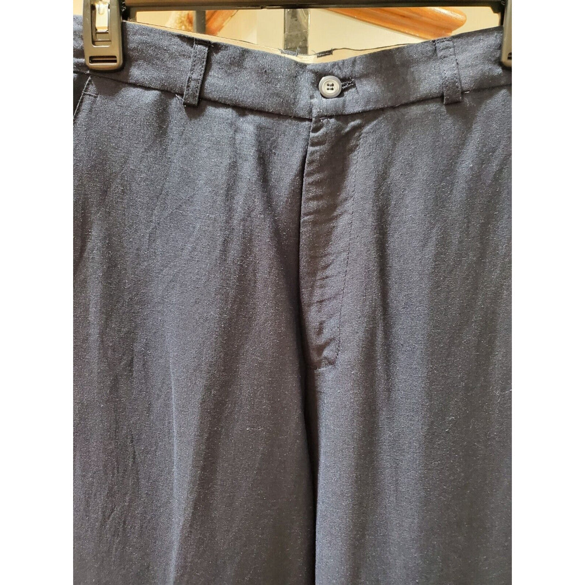 Mojito Collection Men's Blue Linen Blend Straight Fit Dress Pant Size 34W/32L